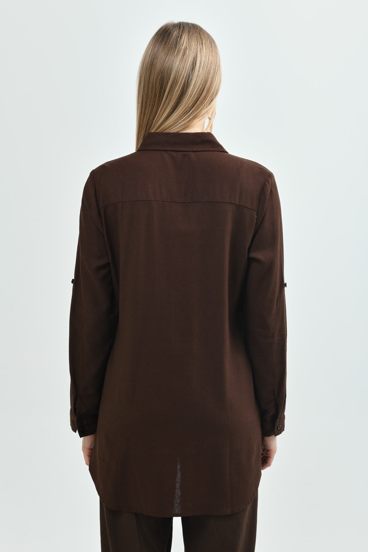 Blusa Loose Mujer Café Oscuro