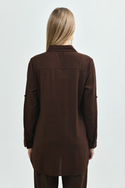Blusa Loose Mujer Café Oscuro