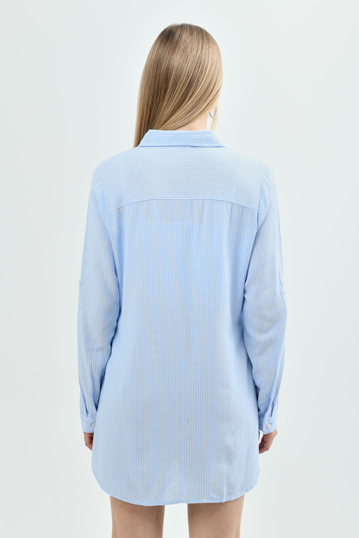 Blusa Loose Mujer Celeste