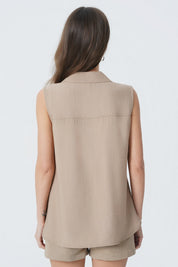 Blusa Regular Mujer Beige
