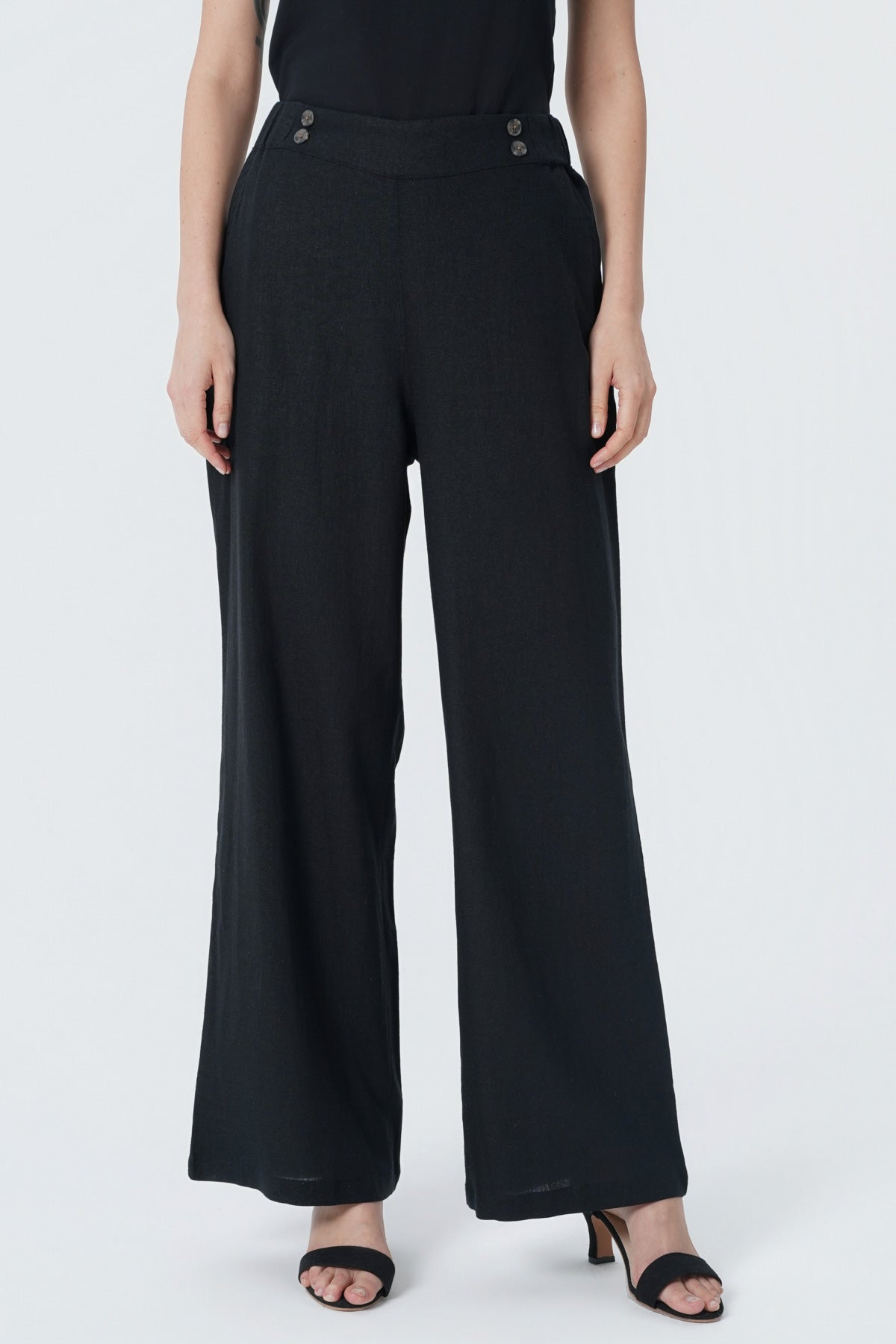 Pantalón Calce Recto Mujer Negro