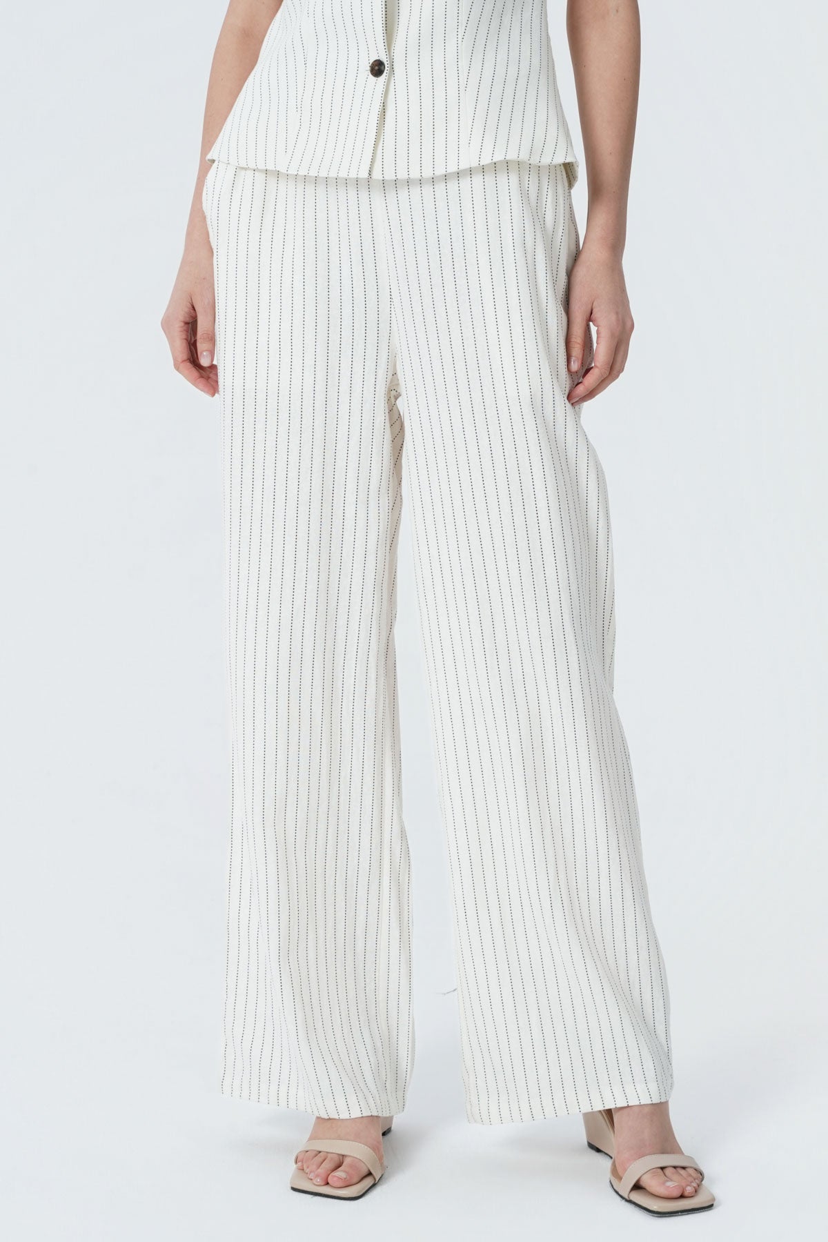 Pantalón Calce Recto Mujer Blanco