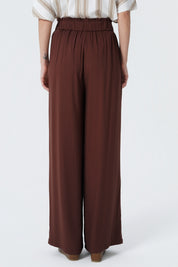 Pantalón Calce Recto Mujer Café