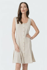 Vestido Falda Midi Mujer Arena