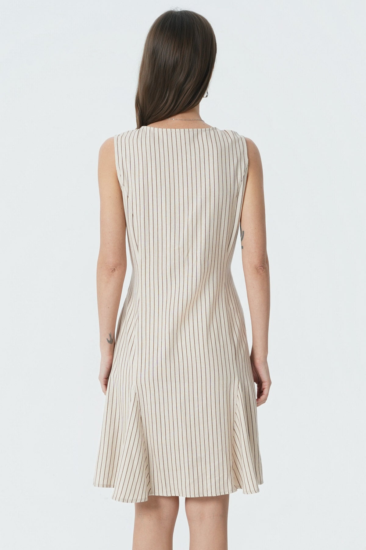 Vestido Falda Midi Mujer Arena