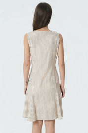 Vestido Falda Midi Mujer Arena
