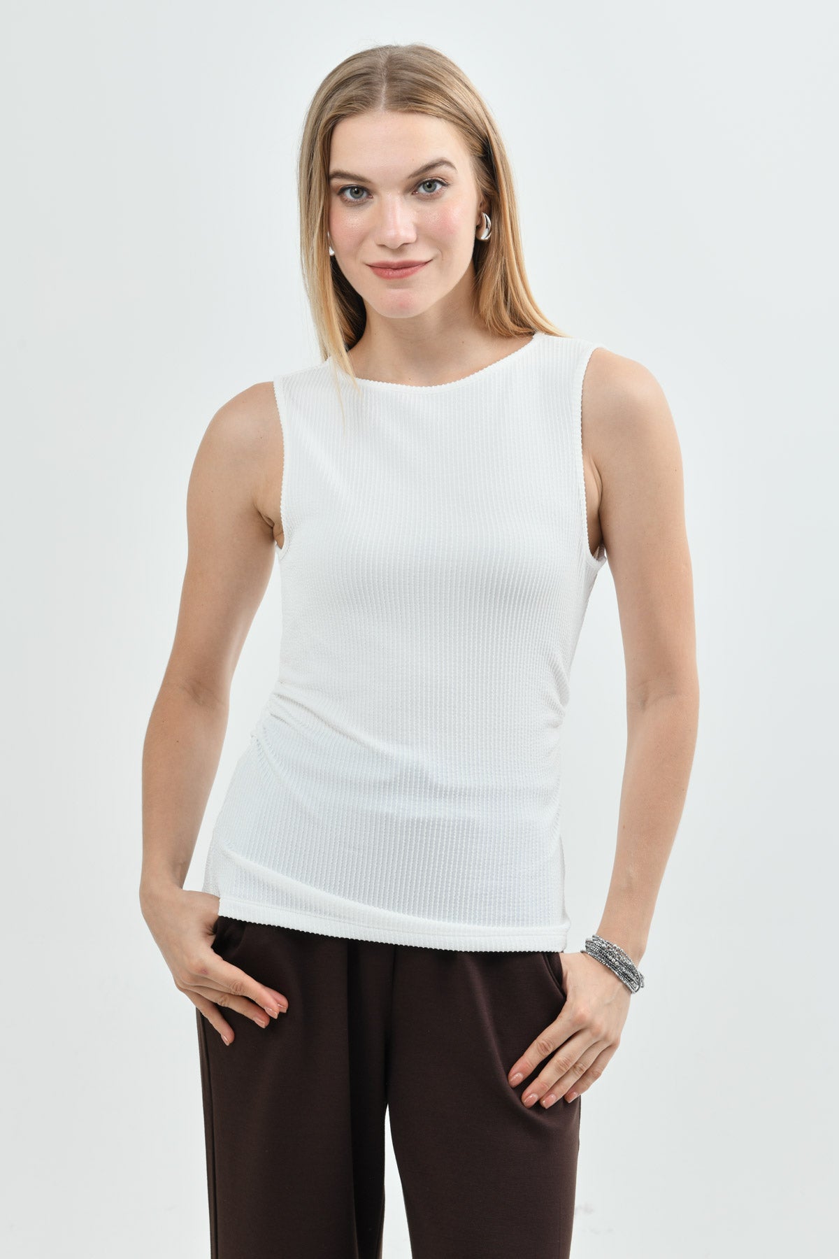 Polera Ajustada Mujer Crudo