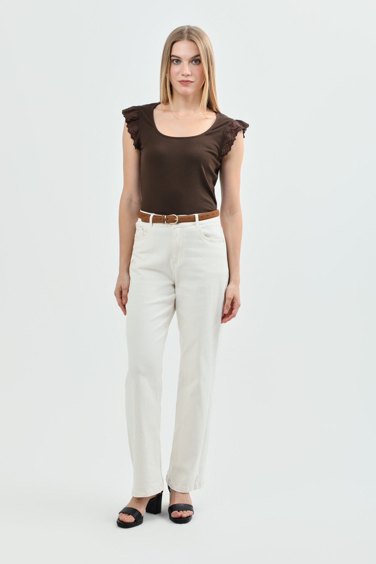 Polera Slim Mujer Café Oscuro