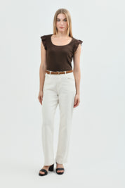 Polera Slim Mujer Café Oscuro