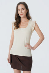 Polera Slim Mujer Arena