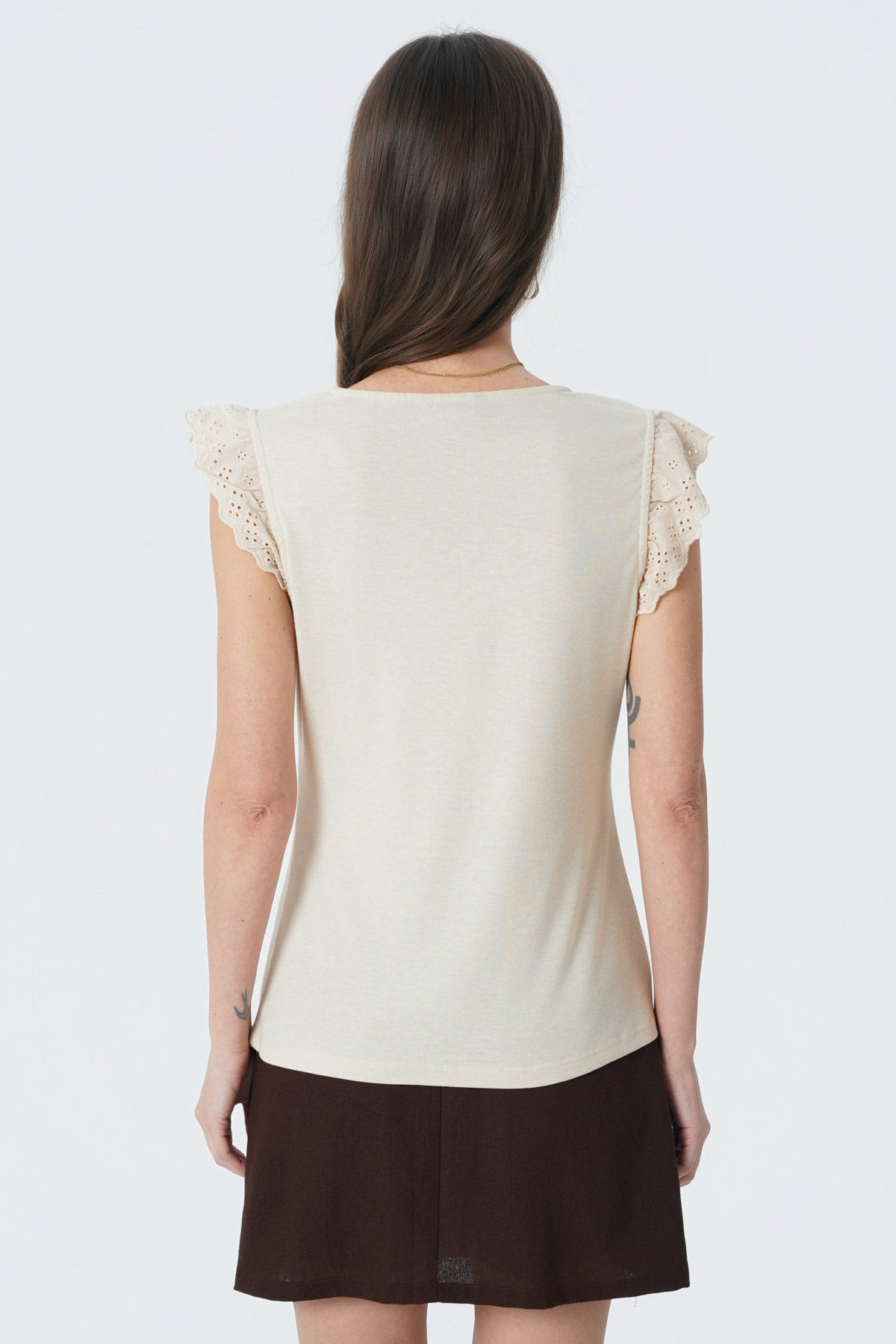 Polera Slim Mujer Arena