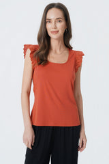 Polera Slim Mujer Terracota