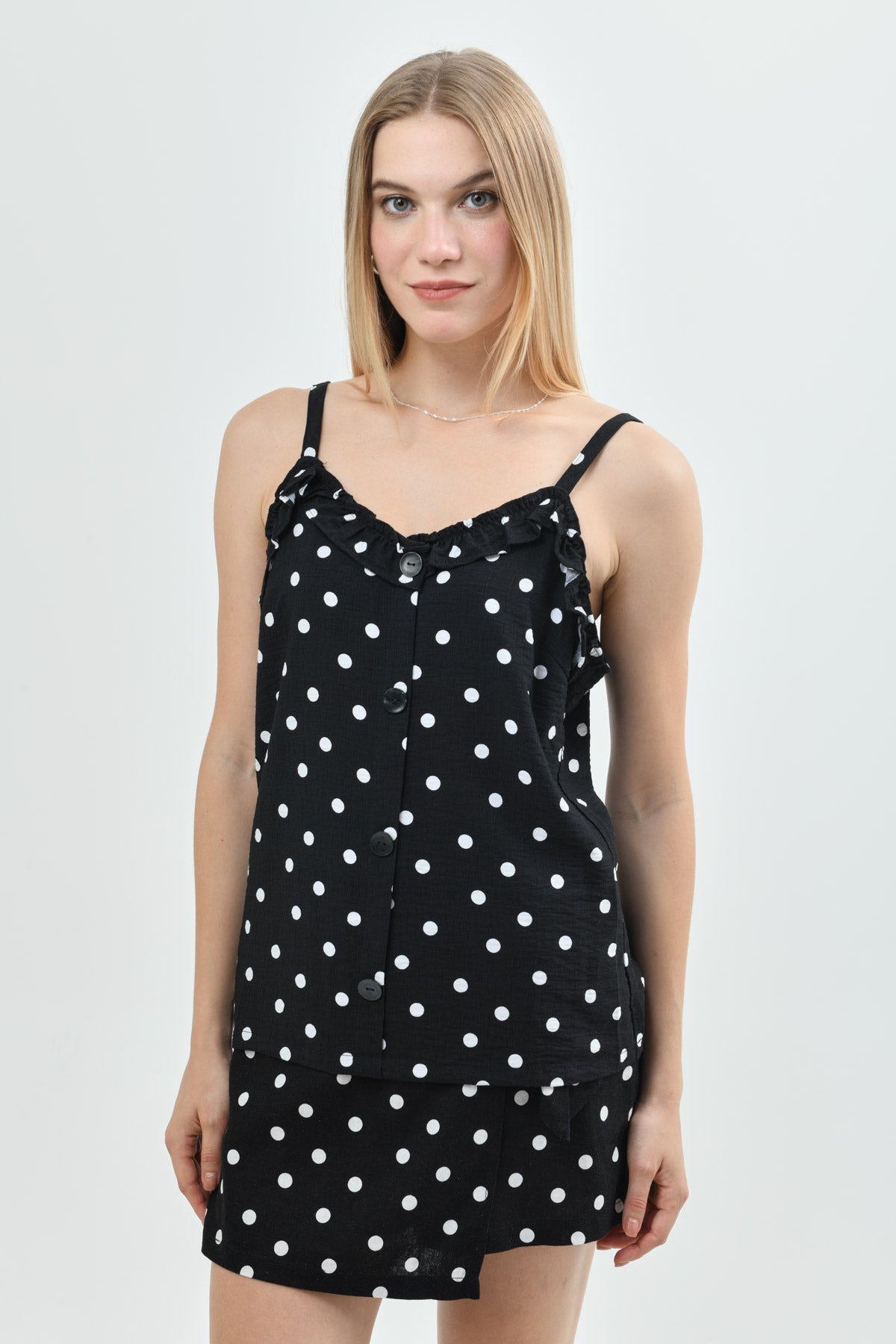 Peto Regular Mujer Negro/Blanco