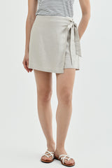 Short Casual Mujer Beige Claro