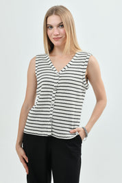 Sweater Regular Mujer Crema