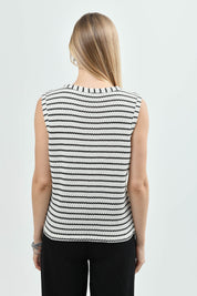 Sweater Regular Mujer Crema
