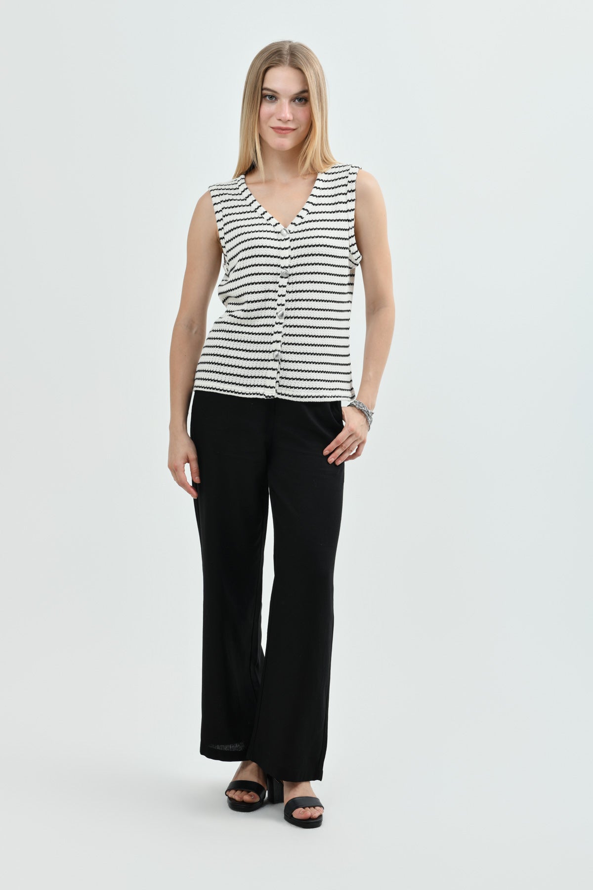 Sweater Regular Mujer Crema