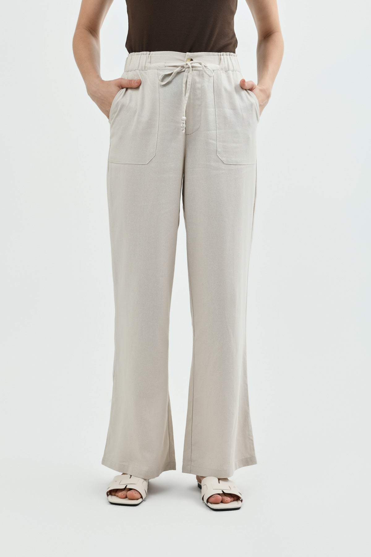 Pantalón Loose Mujer Arena
