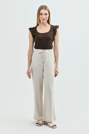 Pantalón Loose Mujer Arena