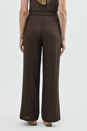 Pantalón Loose Mujer Café Oscuro