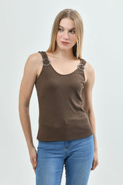 Polera Tight Mujer Café