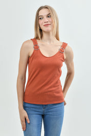 Polera Tight Mujer Terracota