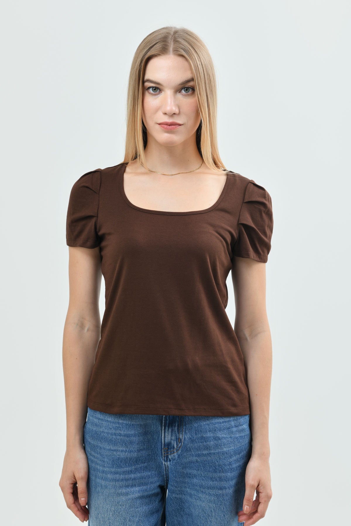Polera Slim Mujer Café Oscuro
