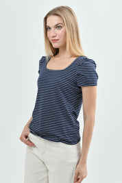 Polera Slim Mujer Azul Oscuro