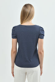 Polera Slim Mujer Azul Oscuro