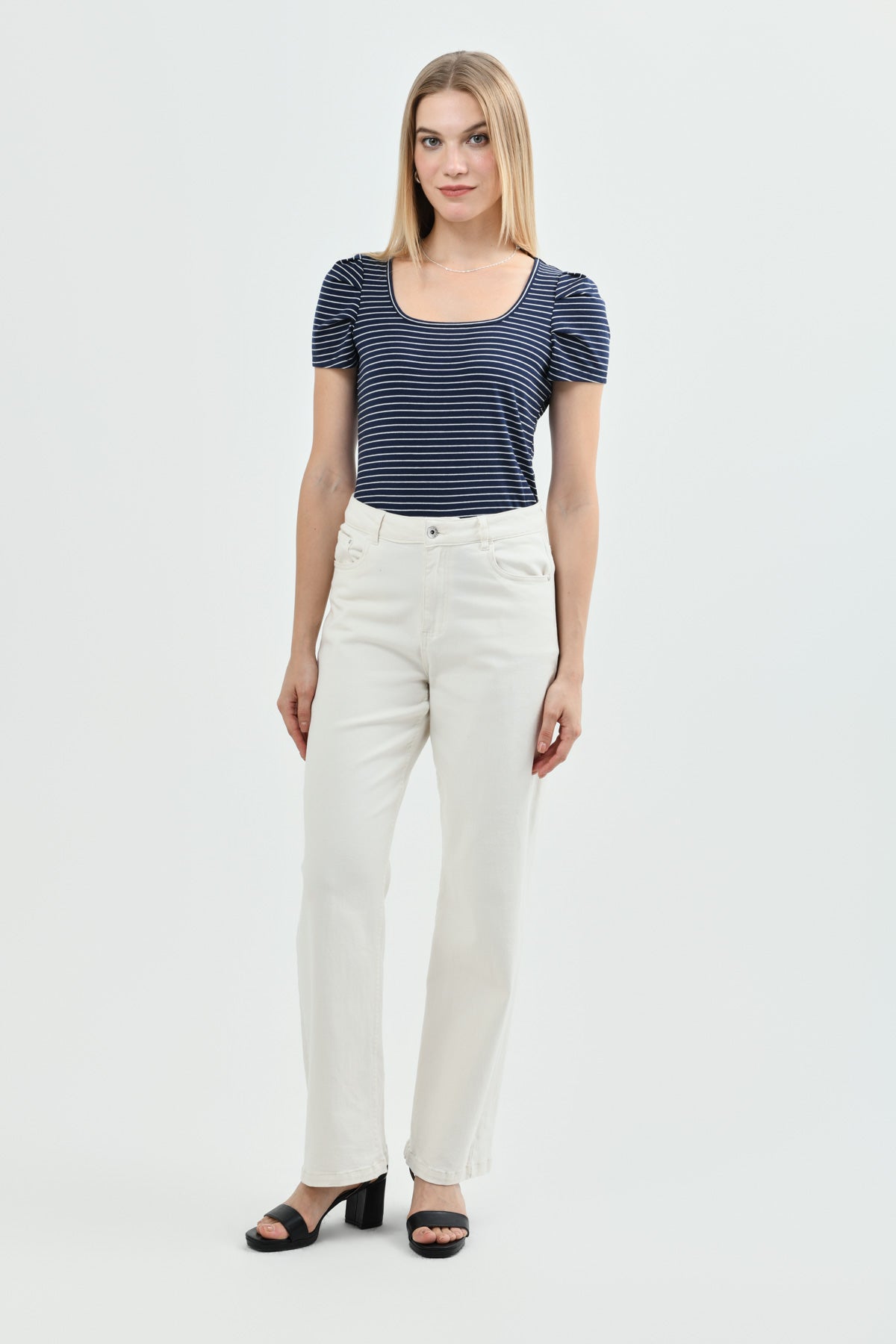 Polera Slim Mujer Azul Oscuro