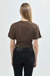 Polera Mujer Regular Café Claro
