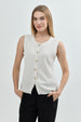 Polera Mujer Slim Crema