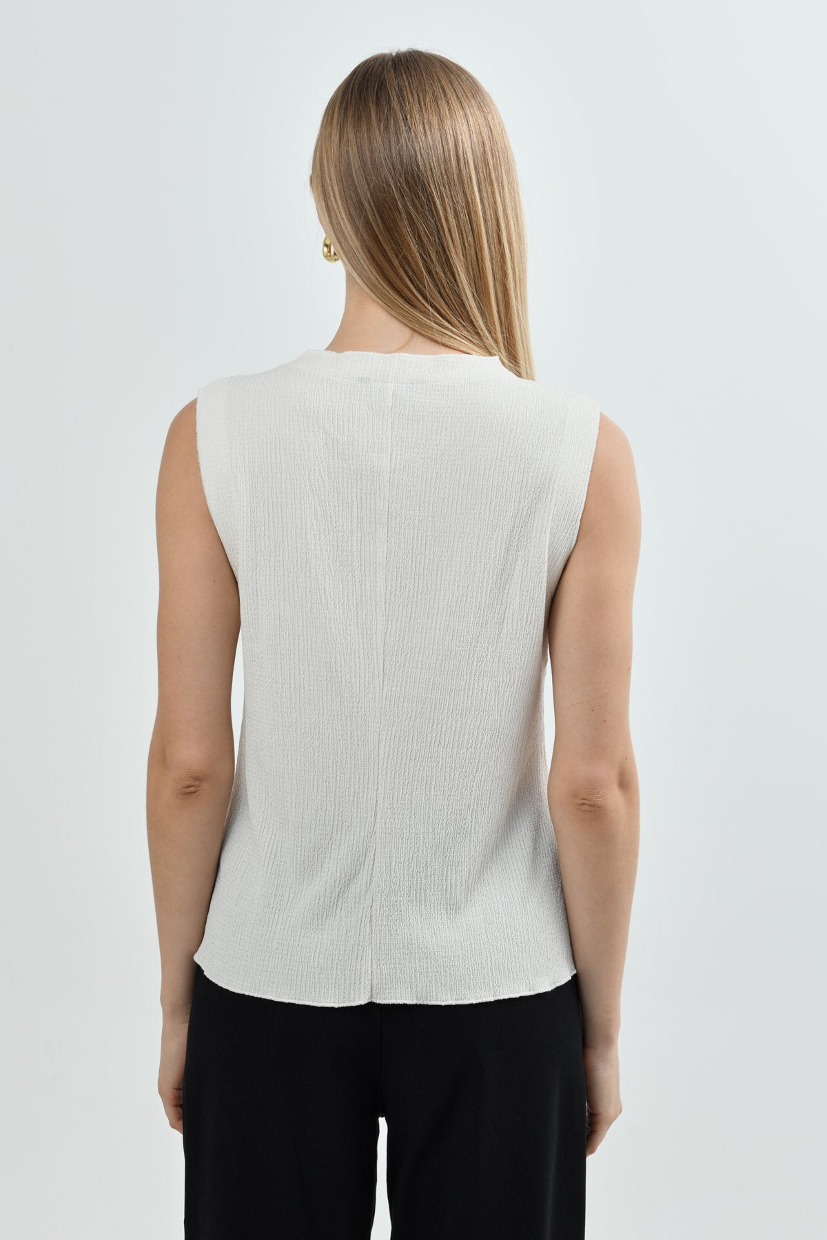 Polera Mujer Slim Crema