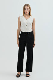 Polera Mujer Slim Crema