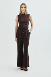 Polera Mujer Slim Café Oscuro