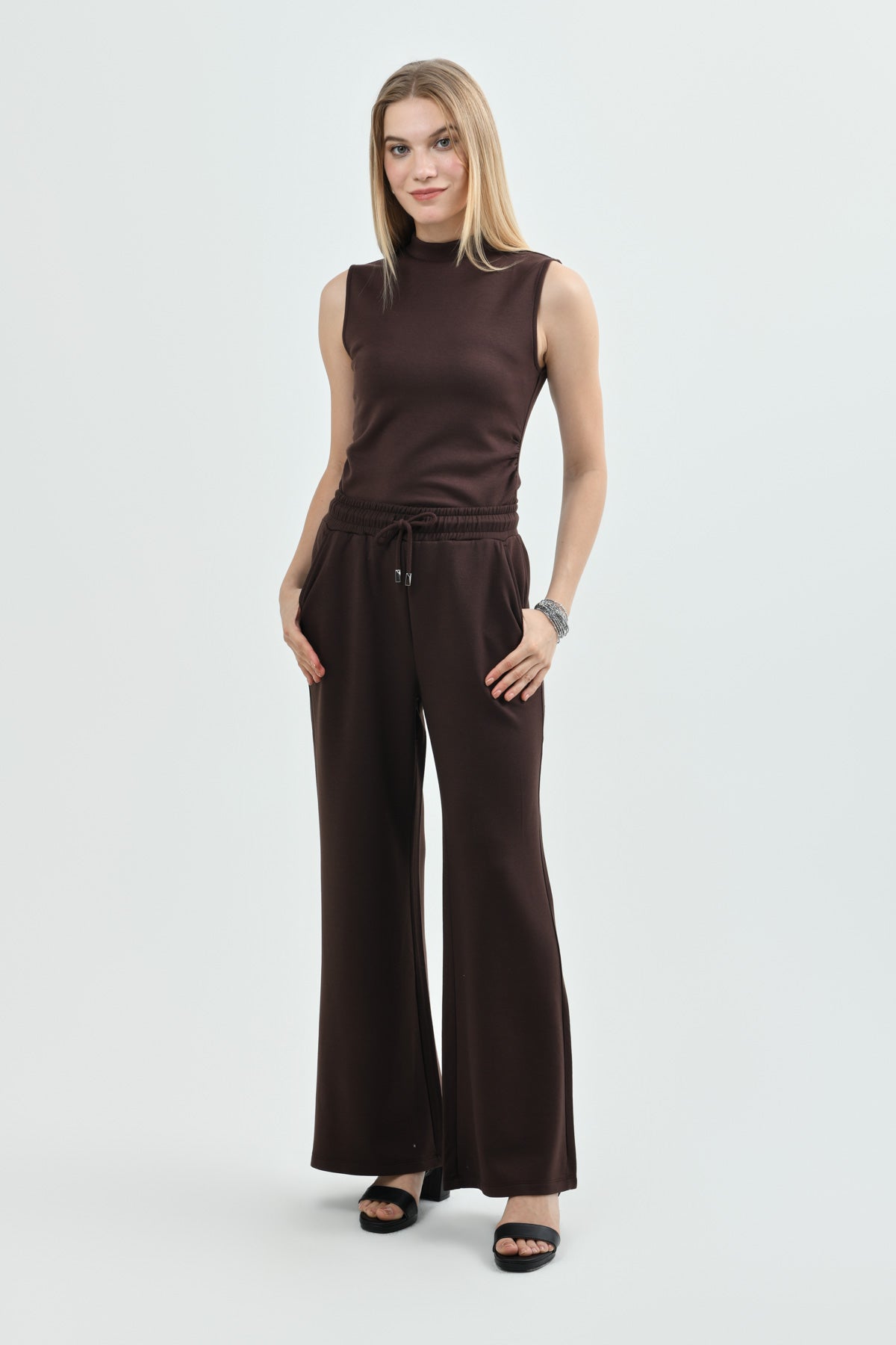 Pantalón Mujer Casual Café Oscuro