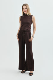 Pantalón Mujer Casual Café Oscuro