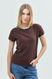 Polera Mujer Loose Café Oscuro