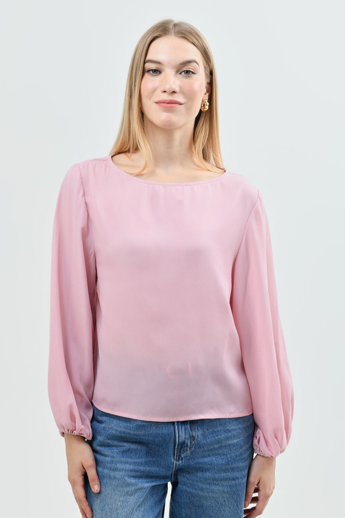 Blusa Mujer Loose Palo Rosa