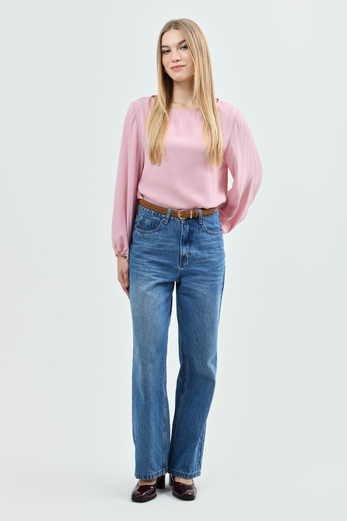 Blusa Mujer Loose Palo Rosa