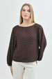 Blusa Mujer Loose Café Oscuro