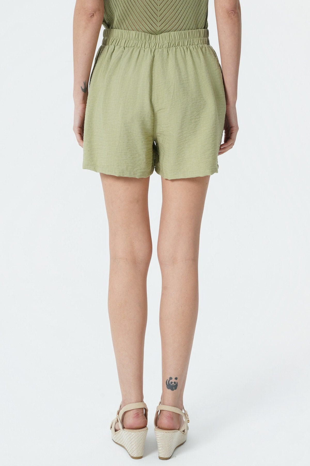 Short Casual Mujer Verde Musgo