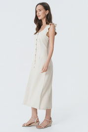Vestido Falda Midi Mujer Arena