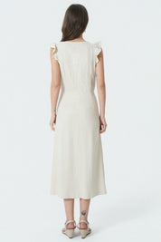 Vestido Falda Midi Mujer Arena