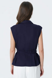 Blusa Regular Mujer Azul Oscuro