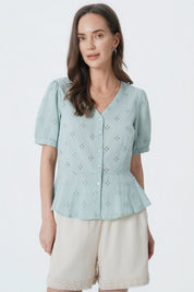 Blusa Regular Mujer Verde