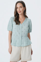 Blusa Regular Mujer Verde
