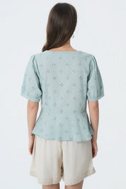 Blusa Regular Mujer Verde