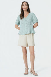 Blusa Regular Mujer Verde