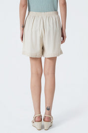 Short Boho Amplio Mujer Arena